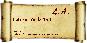 Lehner Amábel névjegykártya